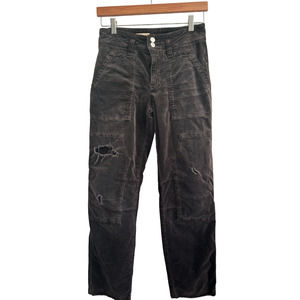 Reserved - Anthro - Pilcro Gray Distressed Corduroy Pants Size 25
